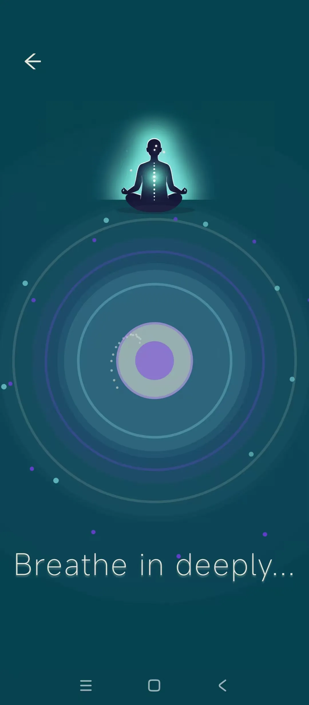 RuJing relax mode interface - 4-2-6 scientific breathing method guidance